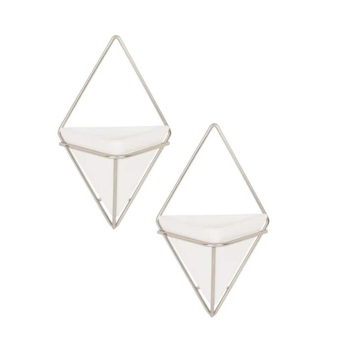 Umbra - Trigg Wall Display - White Nickel - Small